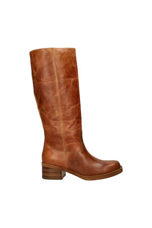   leren laarzen cognac