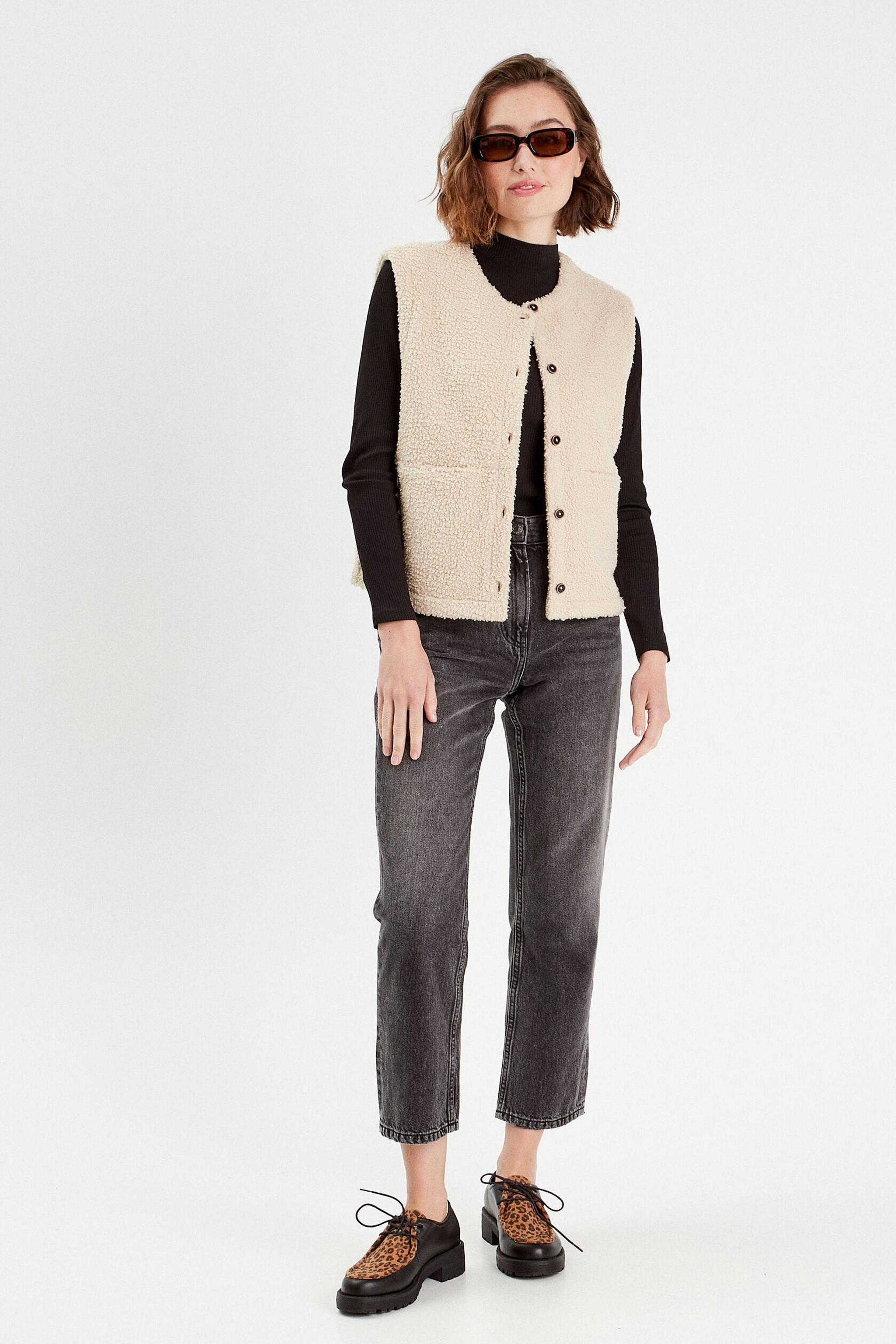 Gilet Court Femme Cache Cache - Taille 38 (2) - Chiné Orangé/violet - Occasion Très Bon état - Automne/hiver