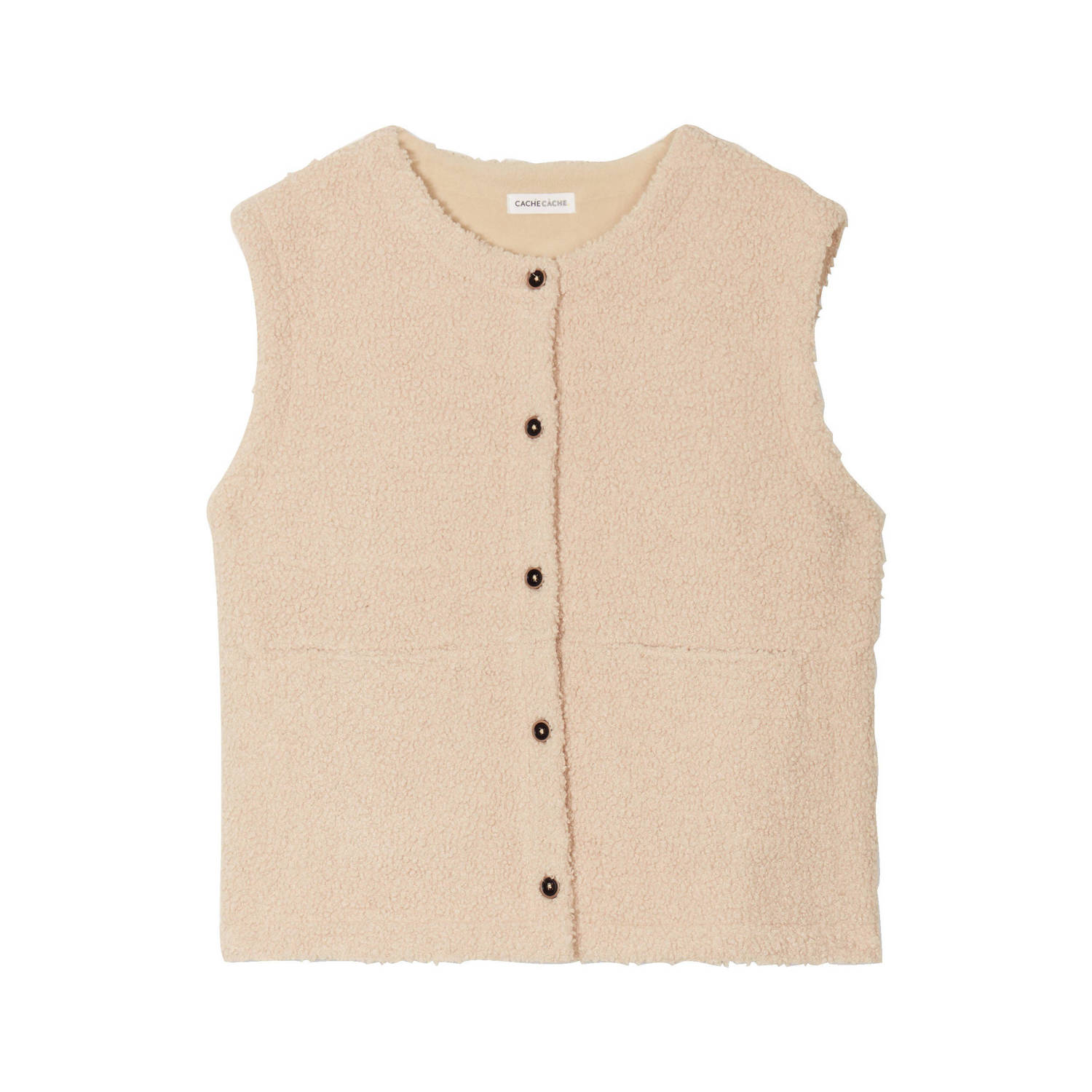 Cache gilet ecru