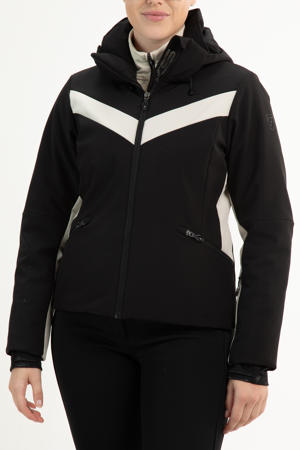 softshell ski-jack Reece zwart/wit