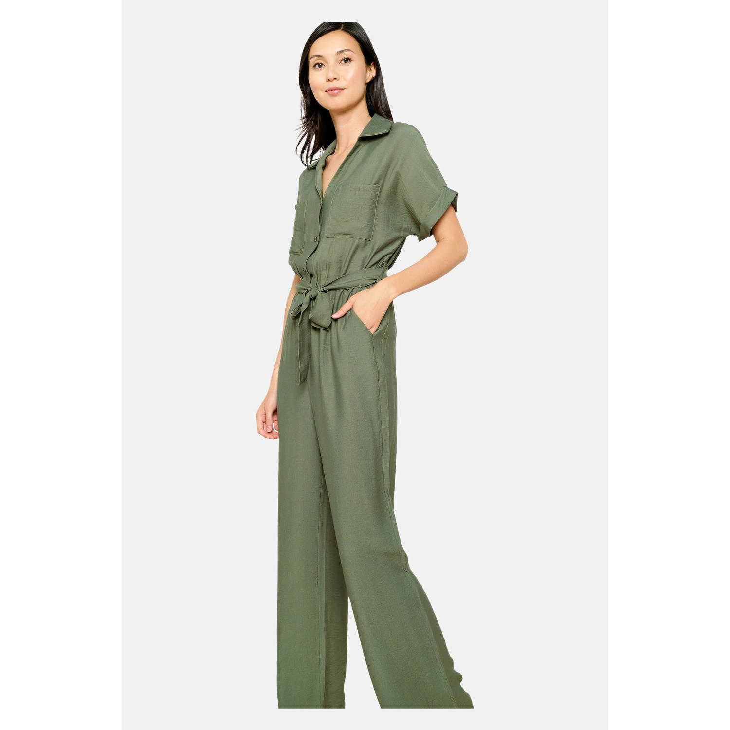 LOLALIZA jumpsuit donkergroen