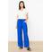 LOLALIZA high waist wide leg broek blauw