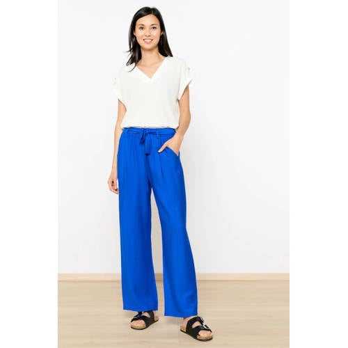 LOLALIZA high waist wide leg broek blauw afbeelding