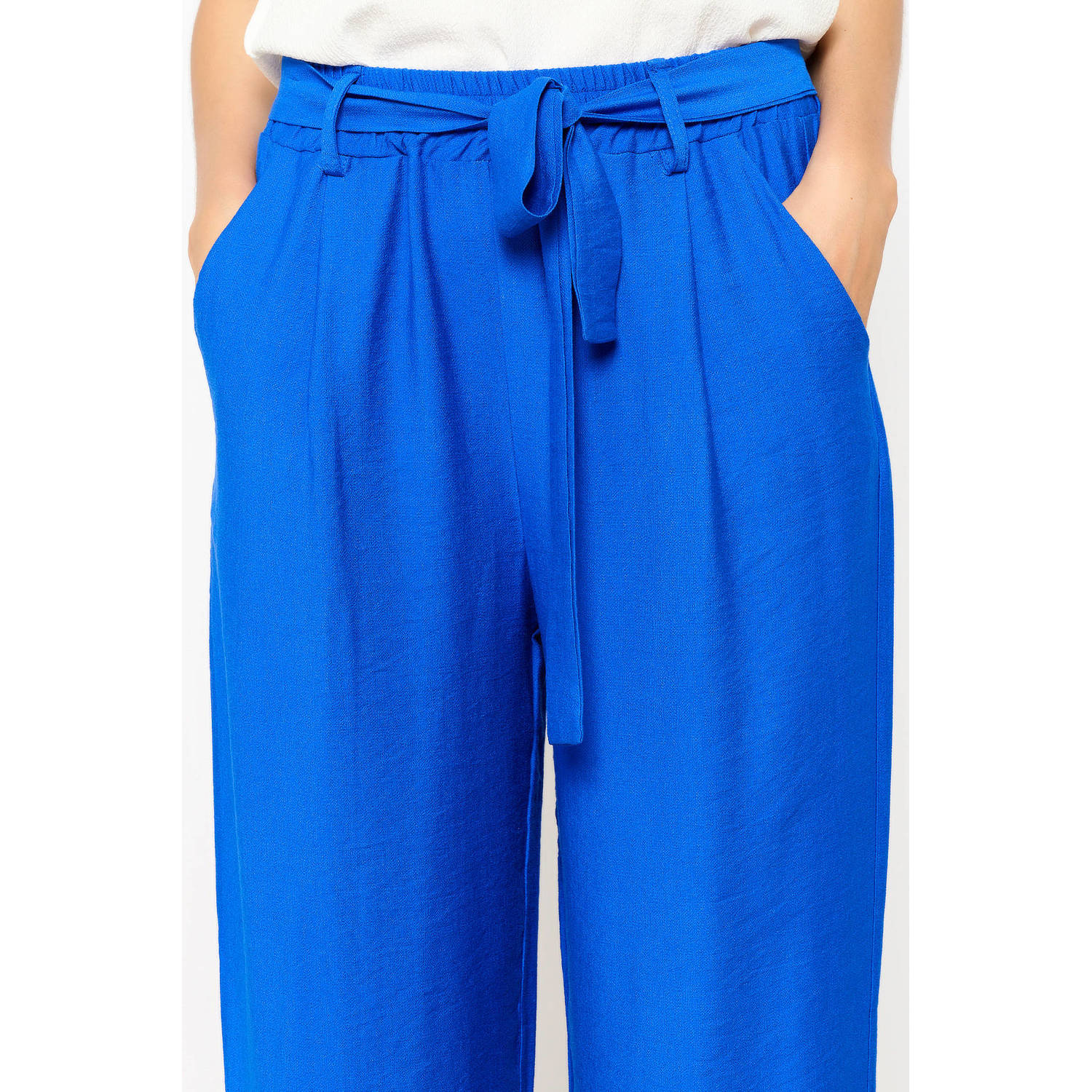 LOLALIZA high waist wide leg broek blauw
