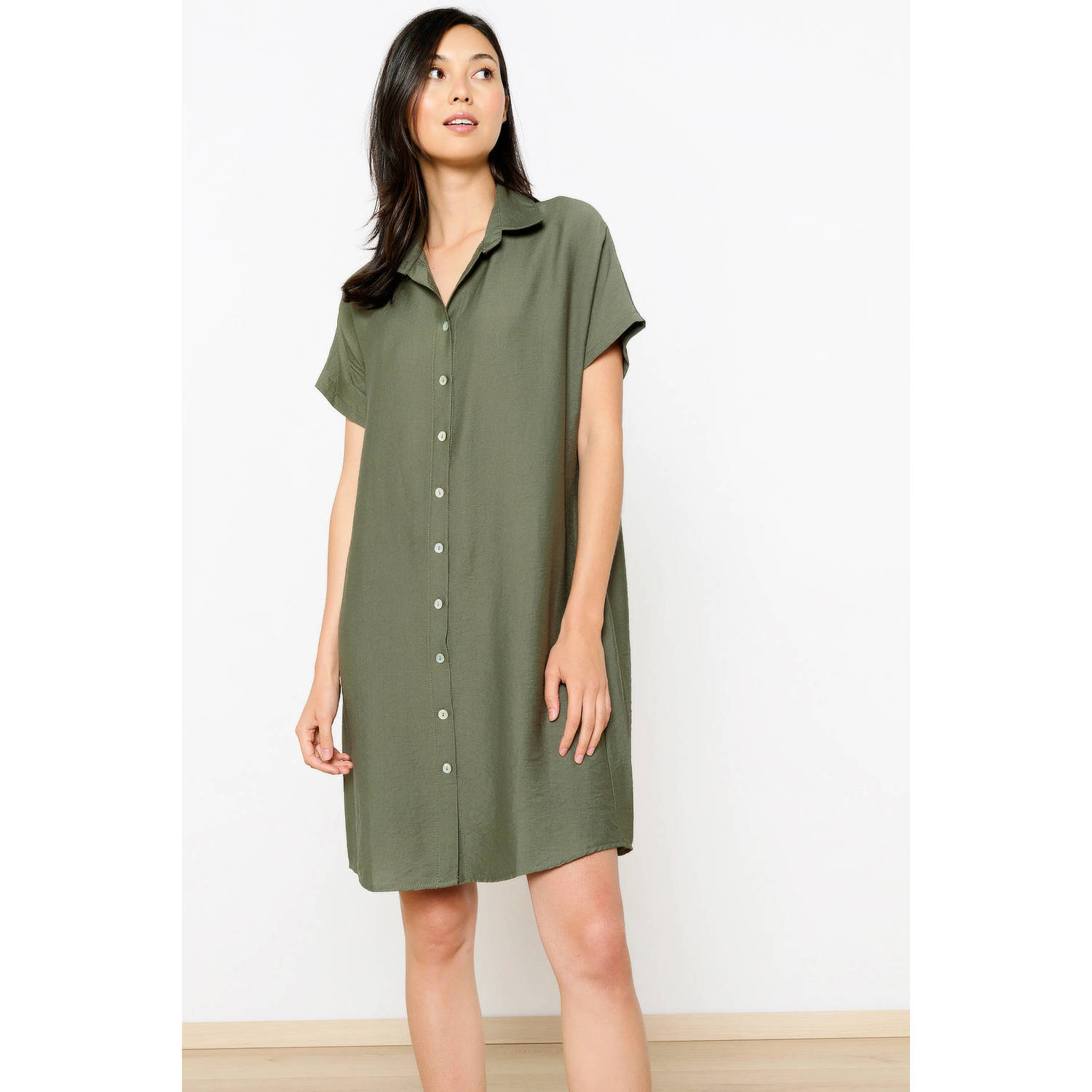 LOLALIZA blousejurk groen