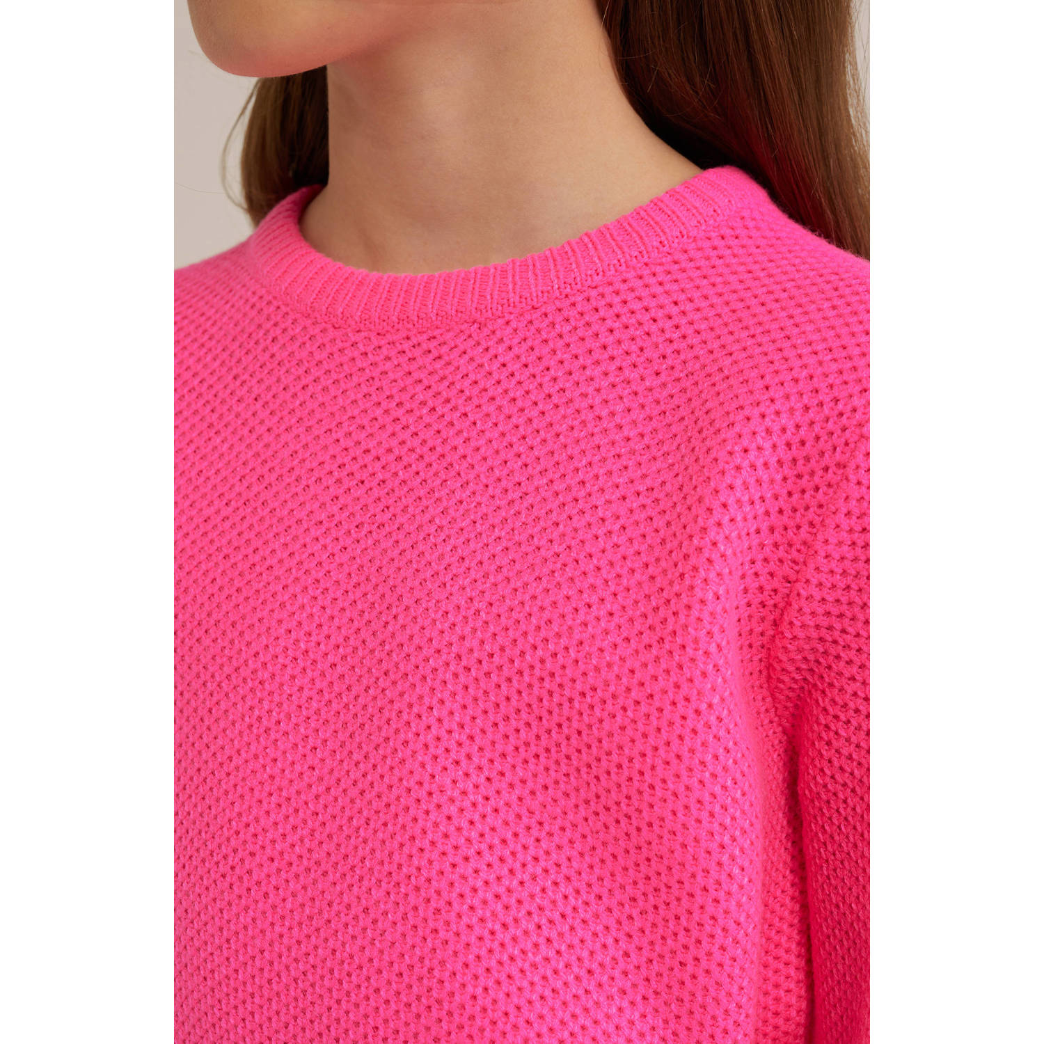 WE Fashion gebreide trui roze