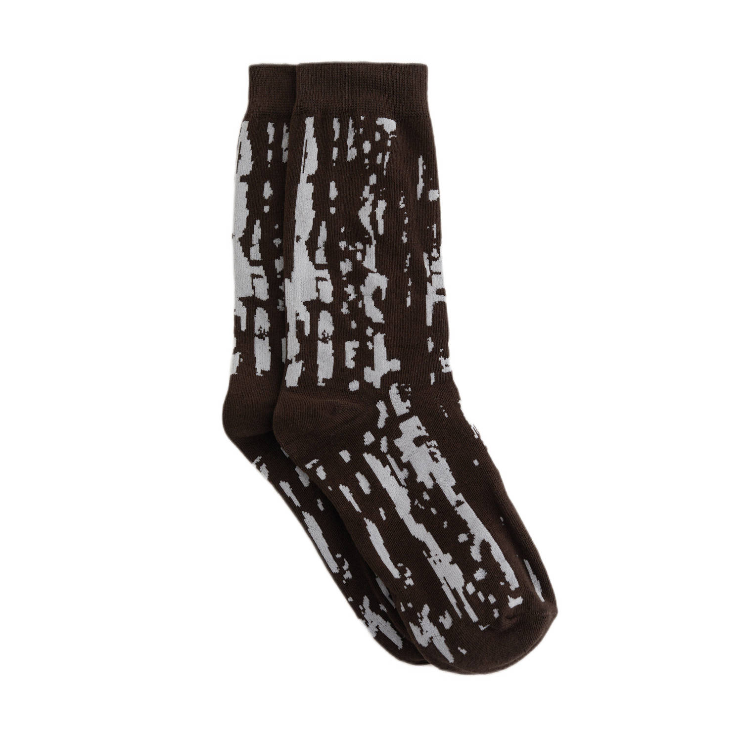 WE Fashion sokken met all over print zwart