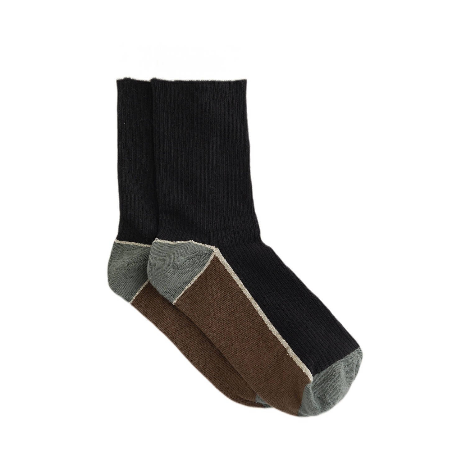 WE Fashion sokken met all over print zwart multi