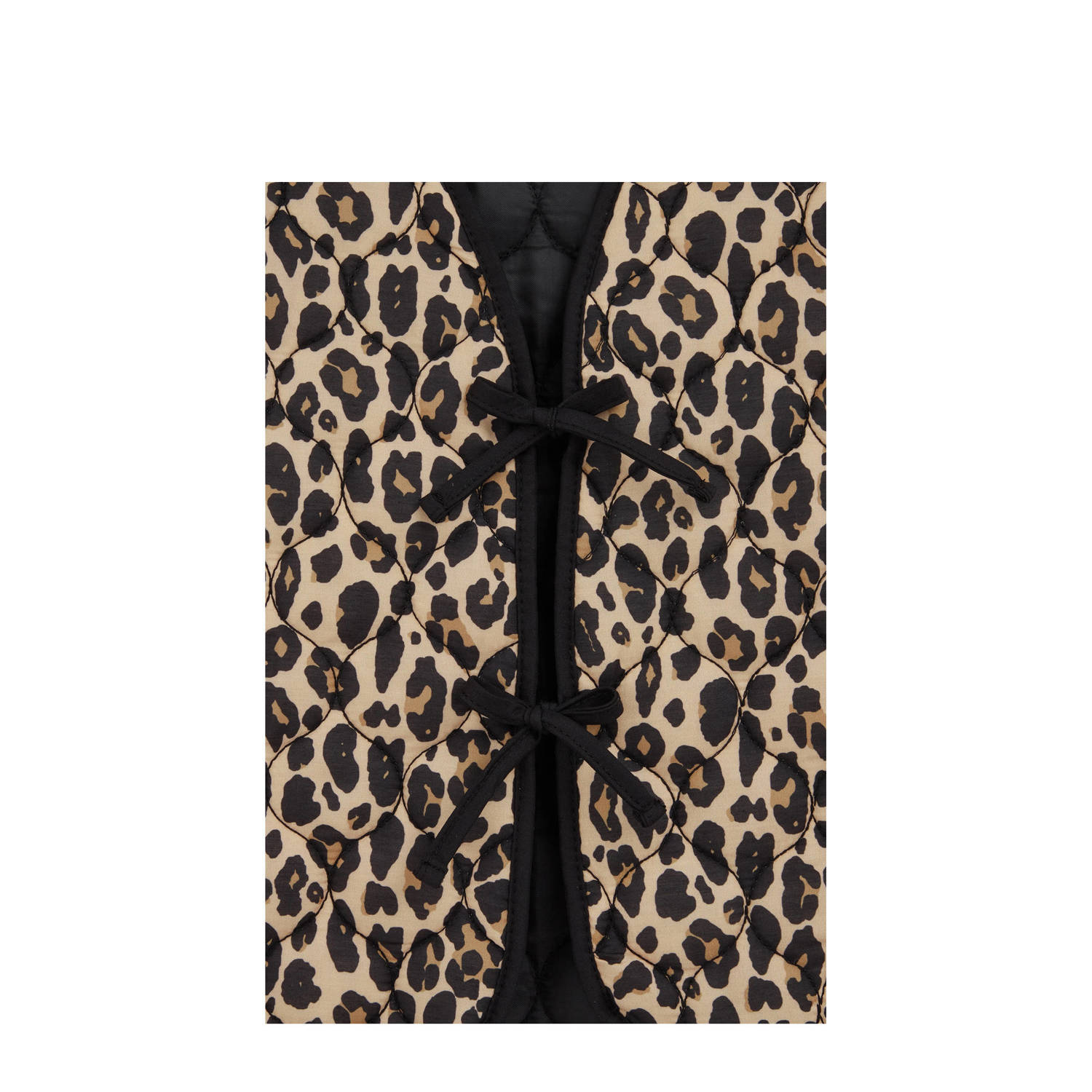 WE Fashion gilet met panterprint bruin zwart