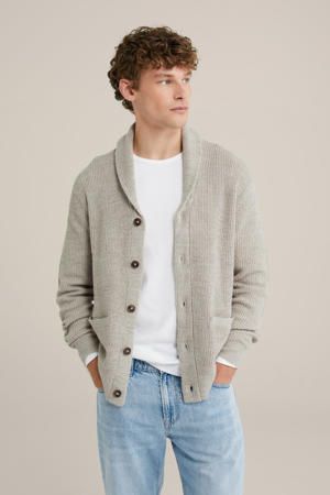 vest grof gebreid beige