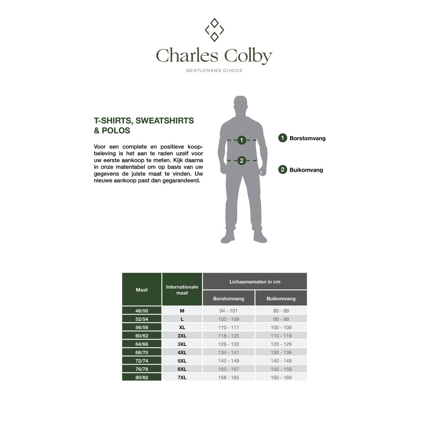 Charles Colby T-shirt EARL HARRIPON Plus Size met printopdruk