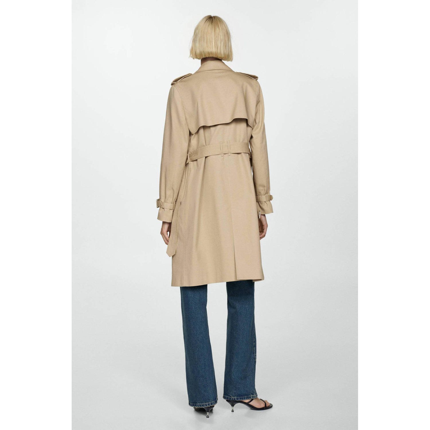 Mango trenchcoat tussen beige