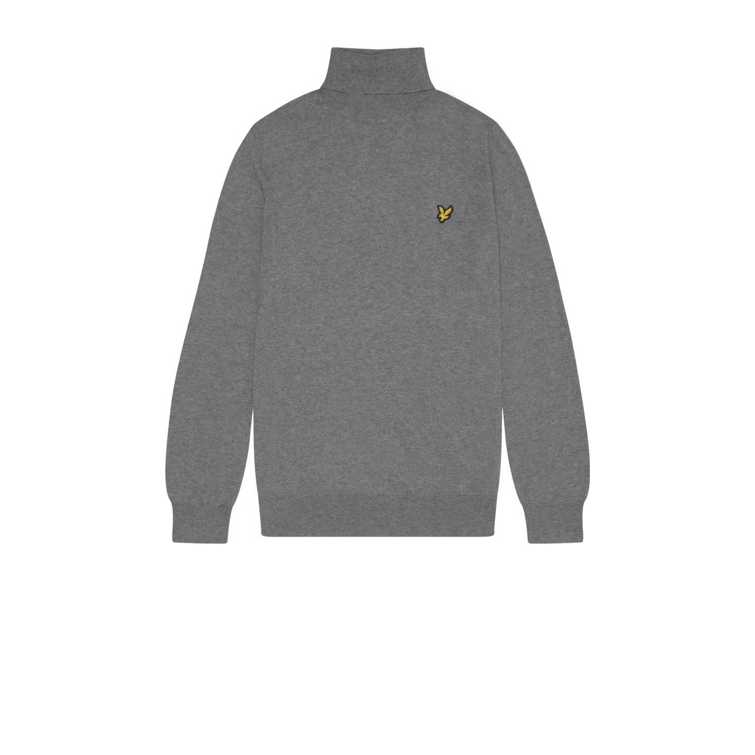 Lyle & Scott Merino Turtleneck Jumper Gebreid Gray Heren