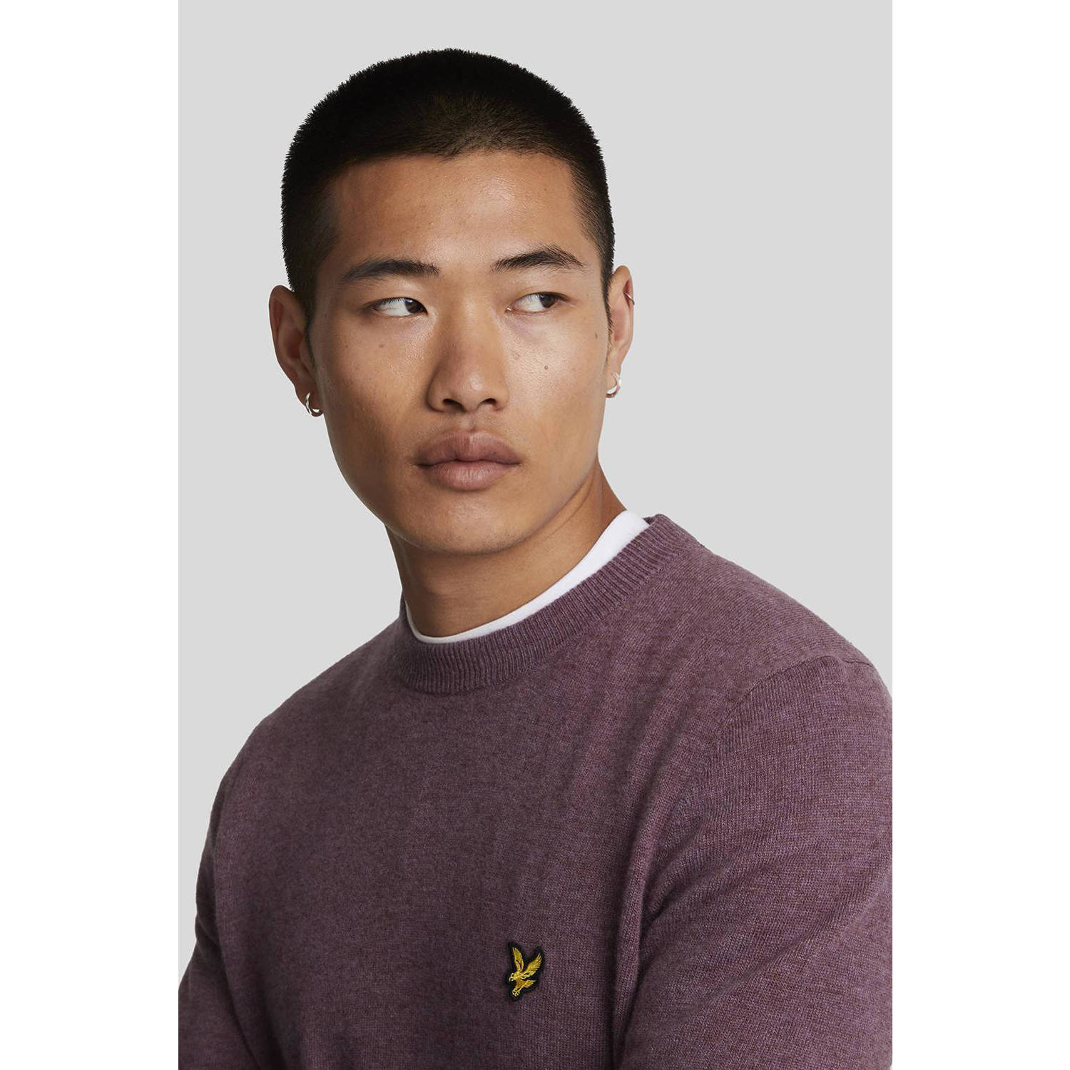 Lyle & Scott gebreide trui oudroze
