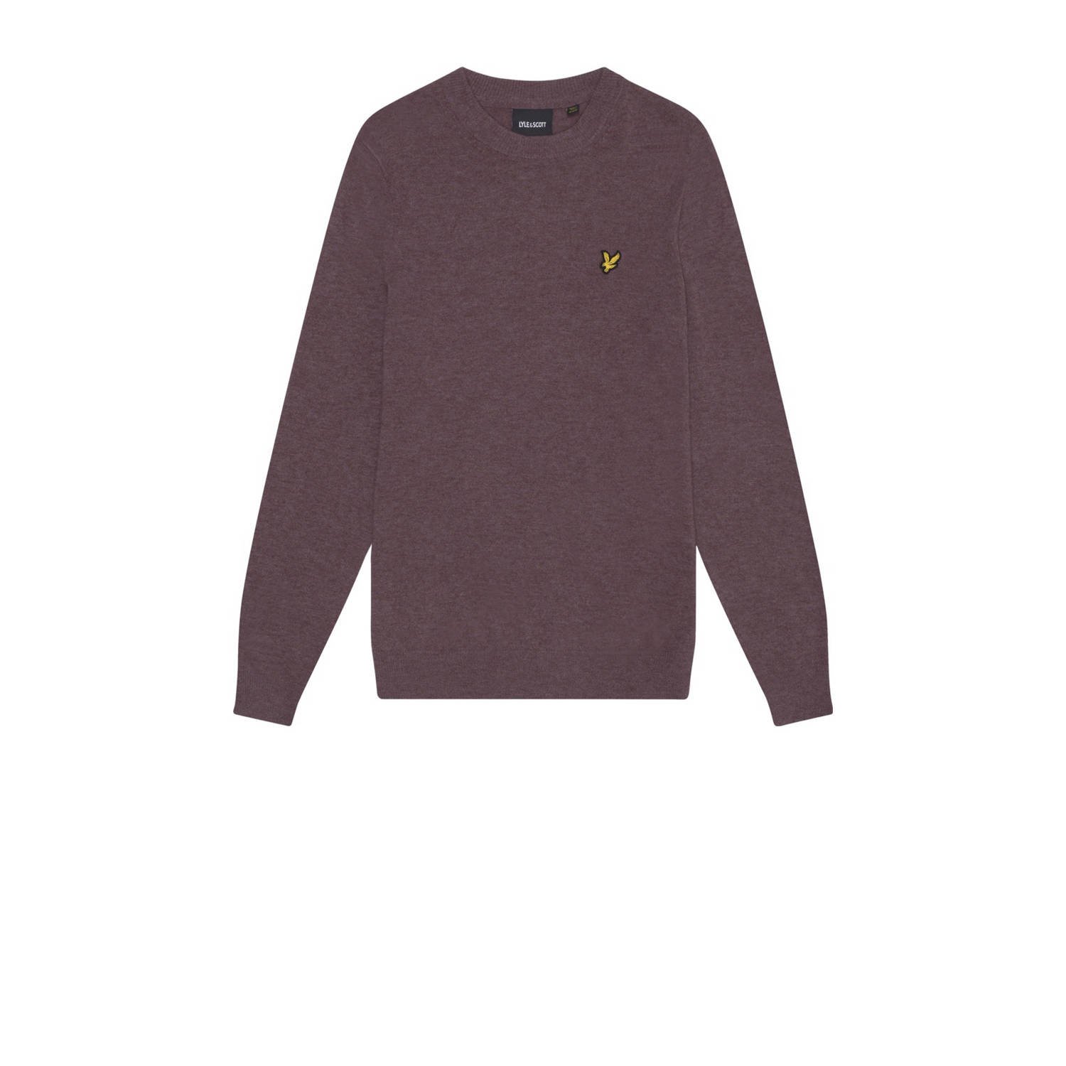 LYLE & SCOTT Heren Truien & Vesten Lambswool Blend Crew Neck Jumper Paars