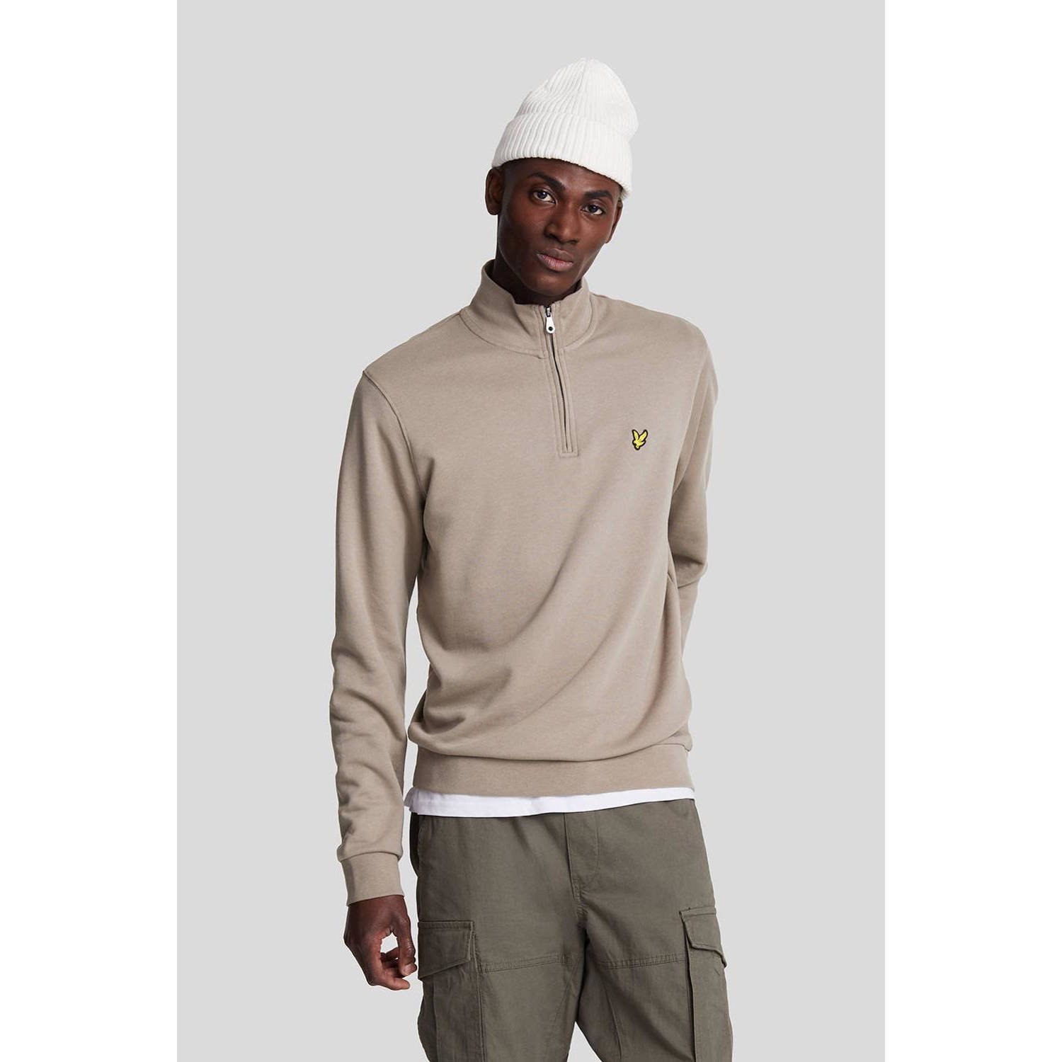 LYLE & SCOTT Heren Truien & Vesten Cotton Merino Quarter Zip Jumper Beige