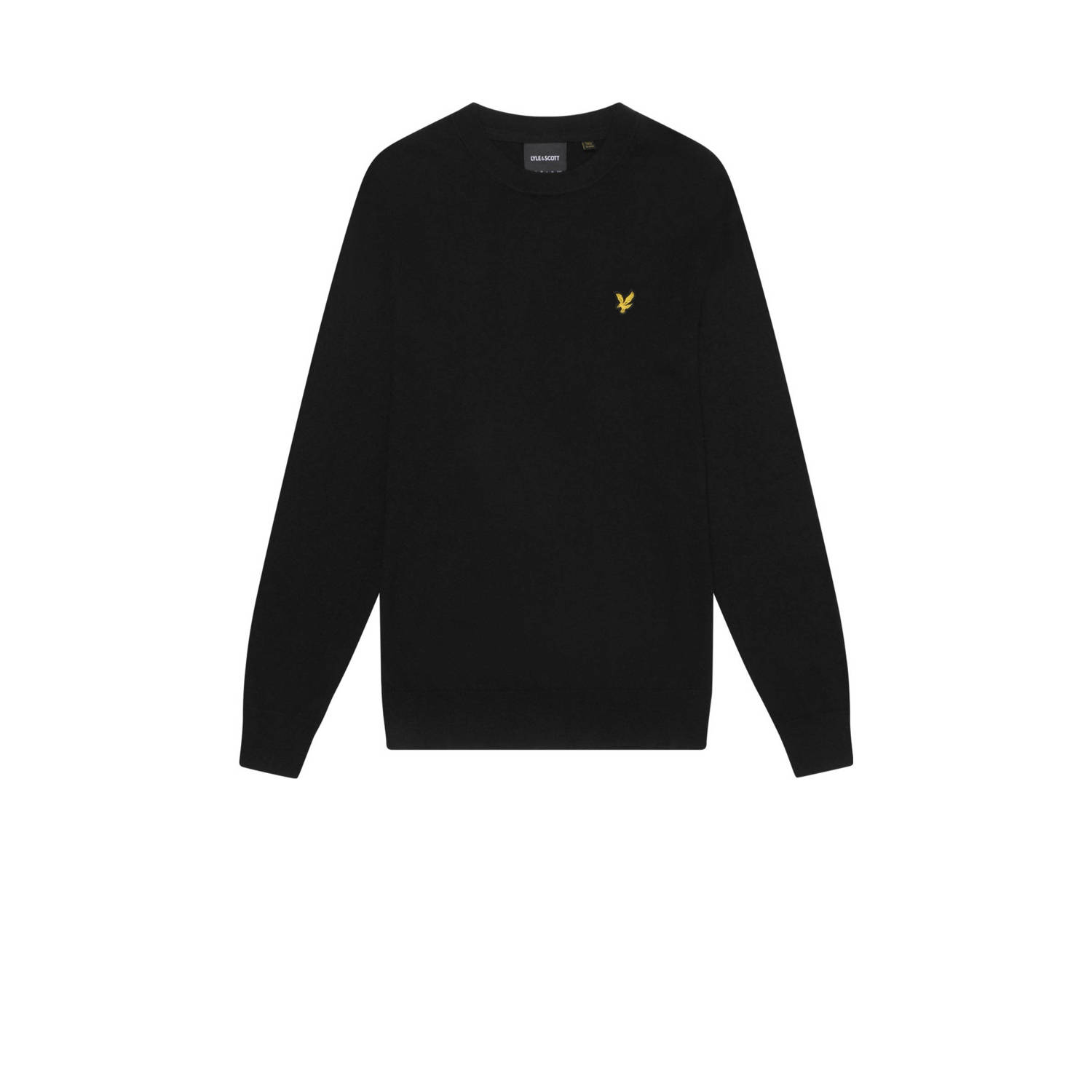 LYLE & SCOTT Heren Truien & Vesten Cotton Merino Crew Neck Jumper Zwart