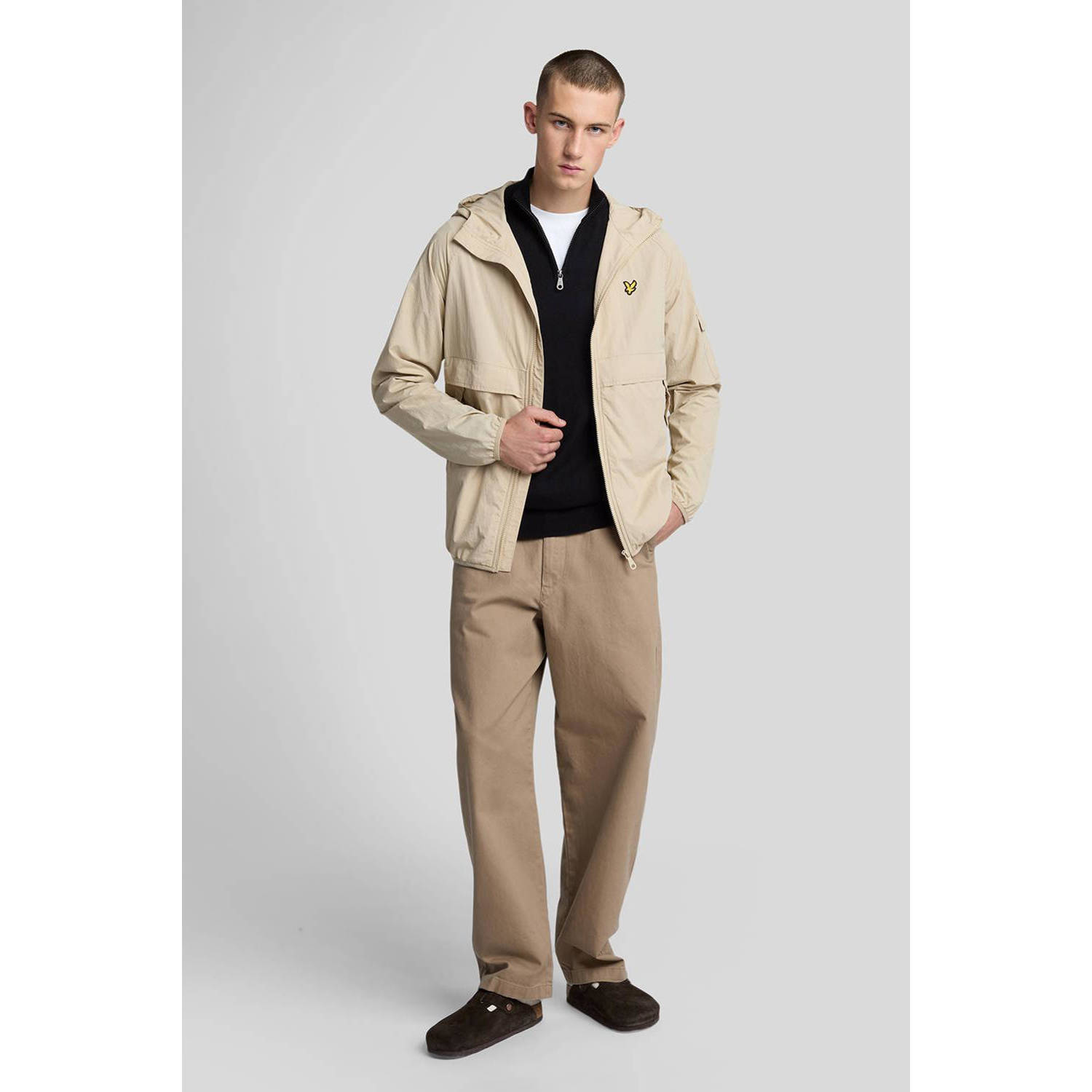 Lyle & Scott wol gebreide trui zwart