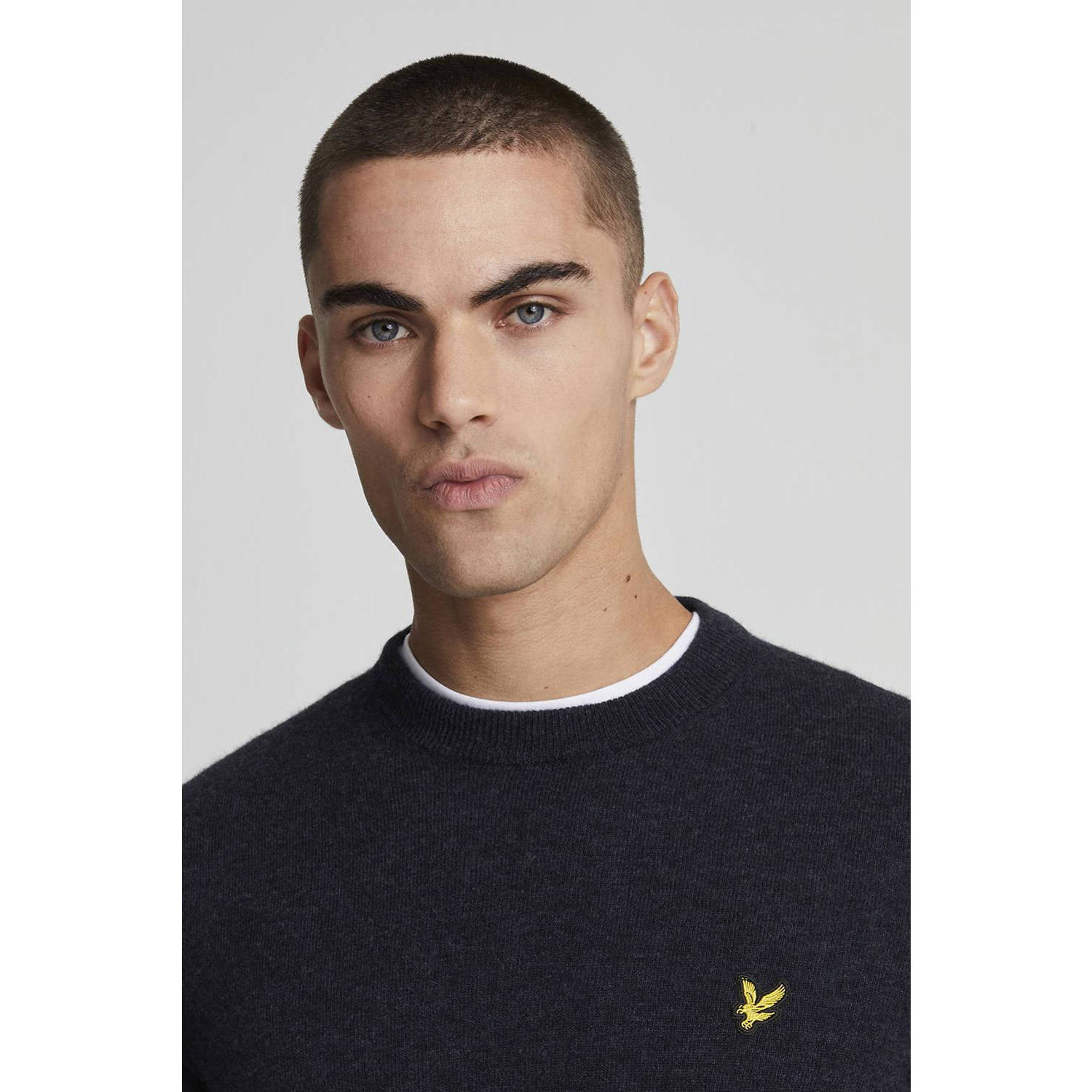 Lyle & Scott gebreide trui donkerblauw