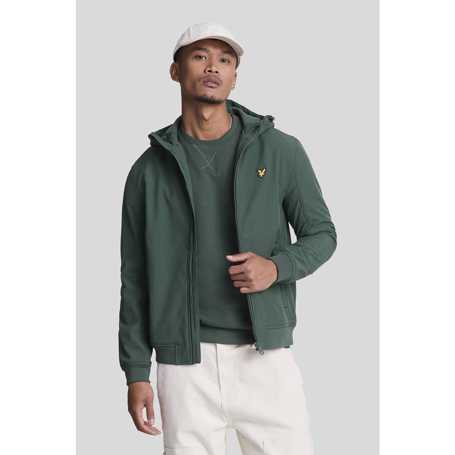 LYLE & SCOTT Heren Jassen Fleece Back Softshell Jacket Blauw
