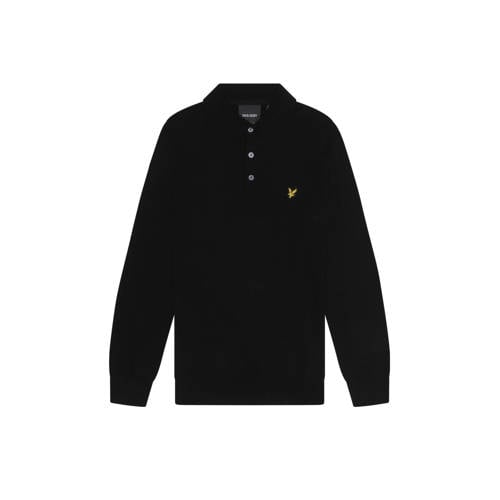 Lyle & Scott trui met wol fijn gebreid zwart afbeelding