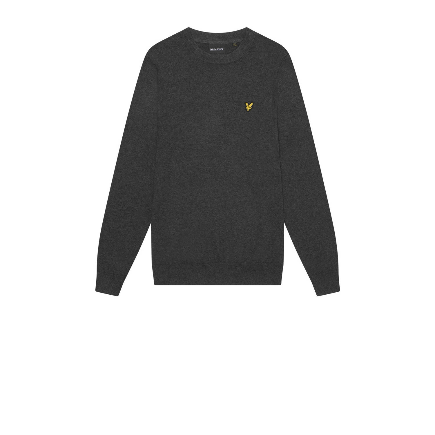 Lyle & Scott Cotton Merino Crew Neck Jumper Gray Heren