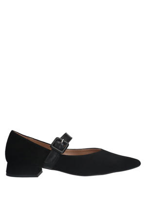 suède loafers zwart