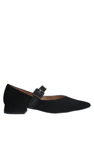 suède loafers zwart