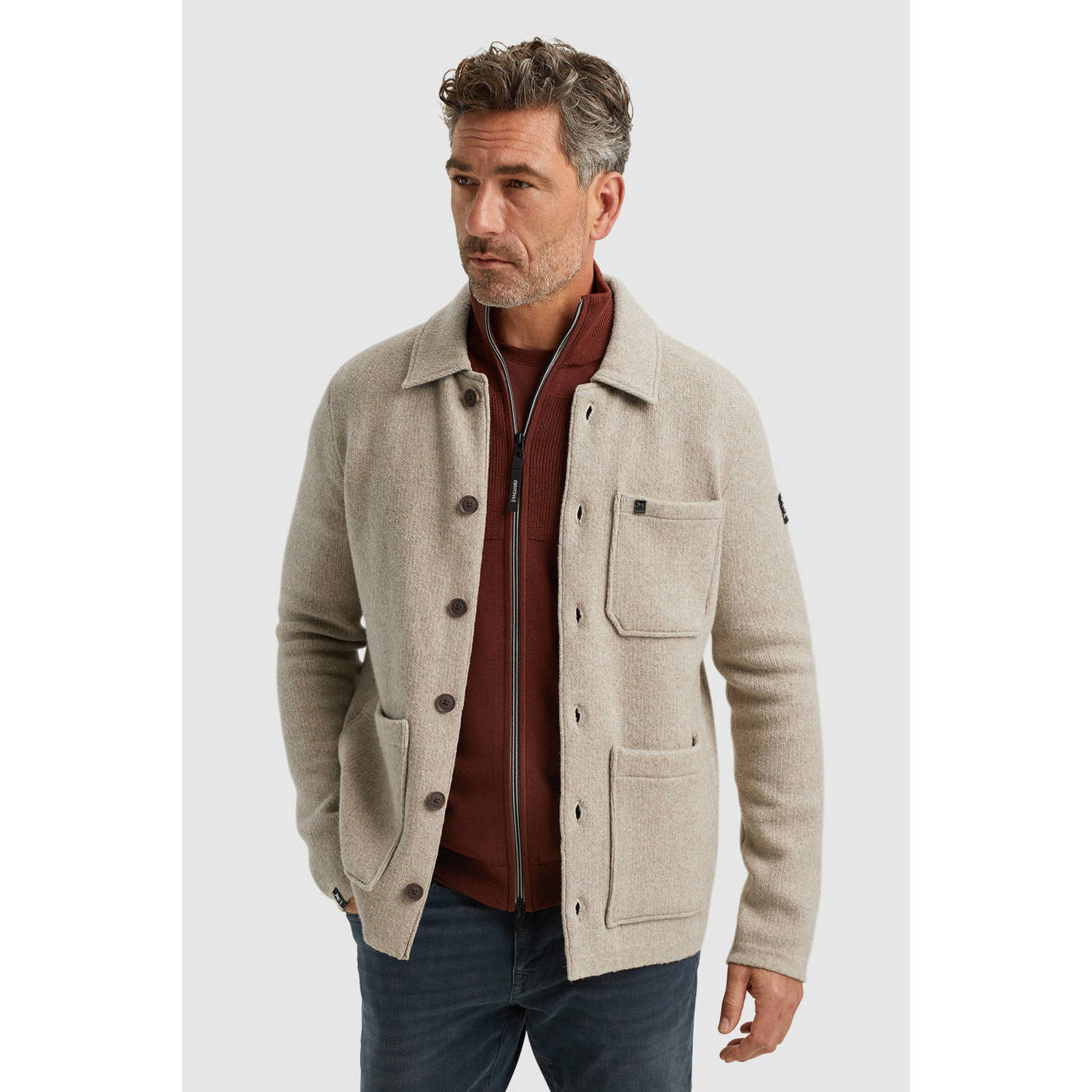 Vanguard Beige Vest voor Buitensport Beige Heren