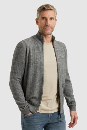 vest grijs ingebreid patroon