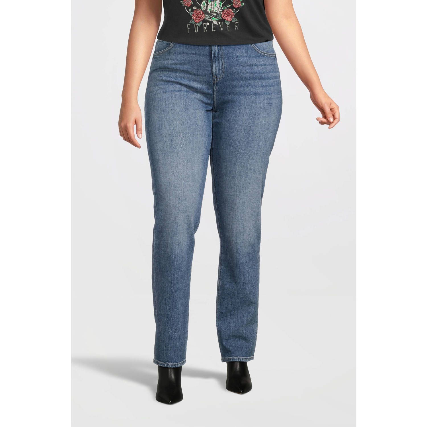ONLY CARMAKOMA High-waist jeans CARMEGAN HW WIDE DNM AZG122 BF