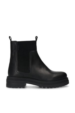 leren chelsea boots zwart