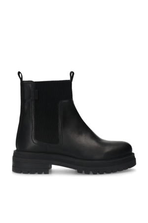leren chelsea boots zwart