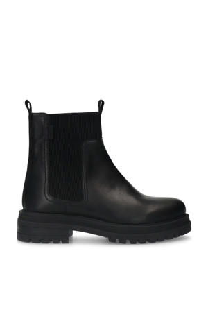 leren chelsea boots zwart