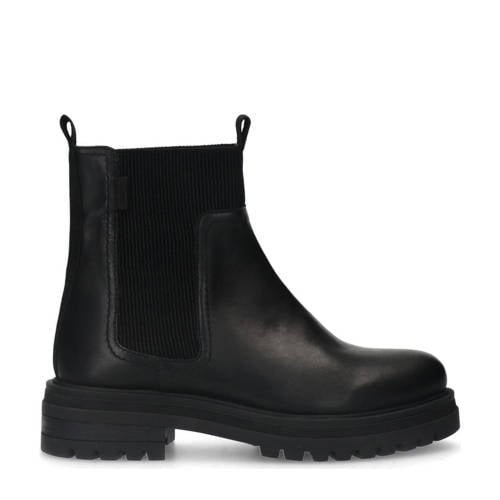 Manfield leren chelsea boots zwart afbeelding