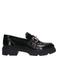Manfield chunky lakleren loafers zwart