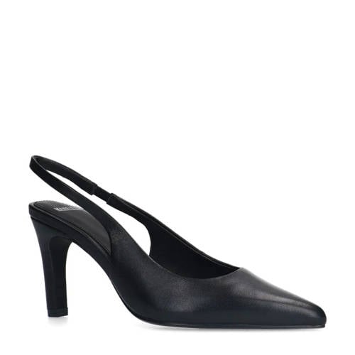 Manfield leren slingback pumps zwart afbeelding