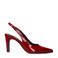 Manfield lakleren slingback pumps rood