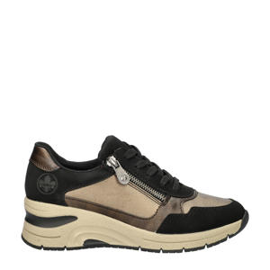 sneakers zwart/beige
