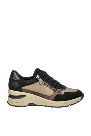 sneakers zwart/beige