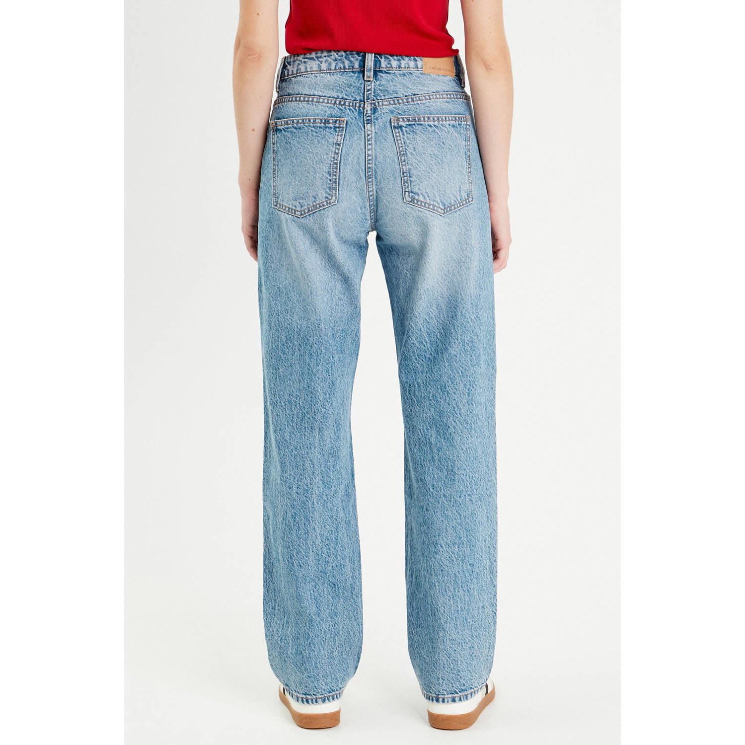 Cache straight leg jeans medium blue