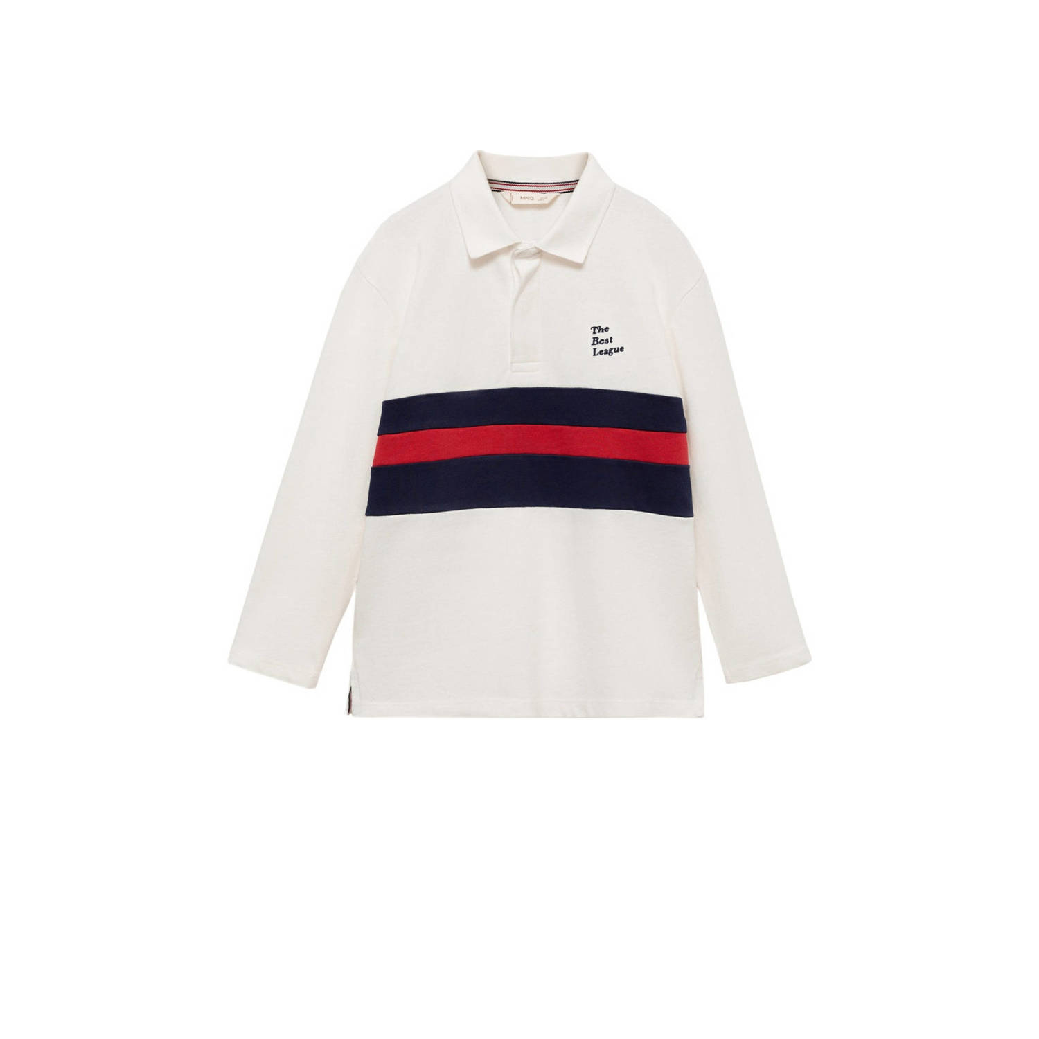 Mango Kids gestreepte polo wit