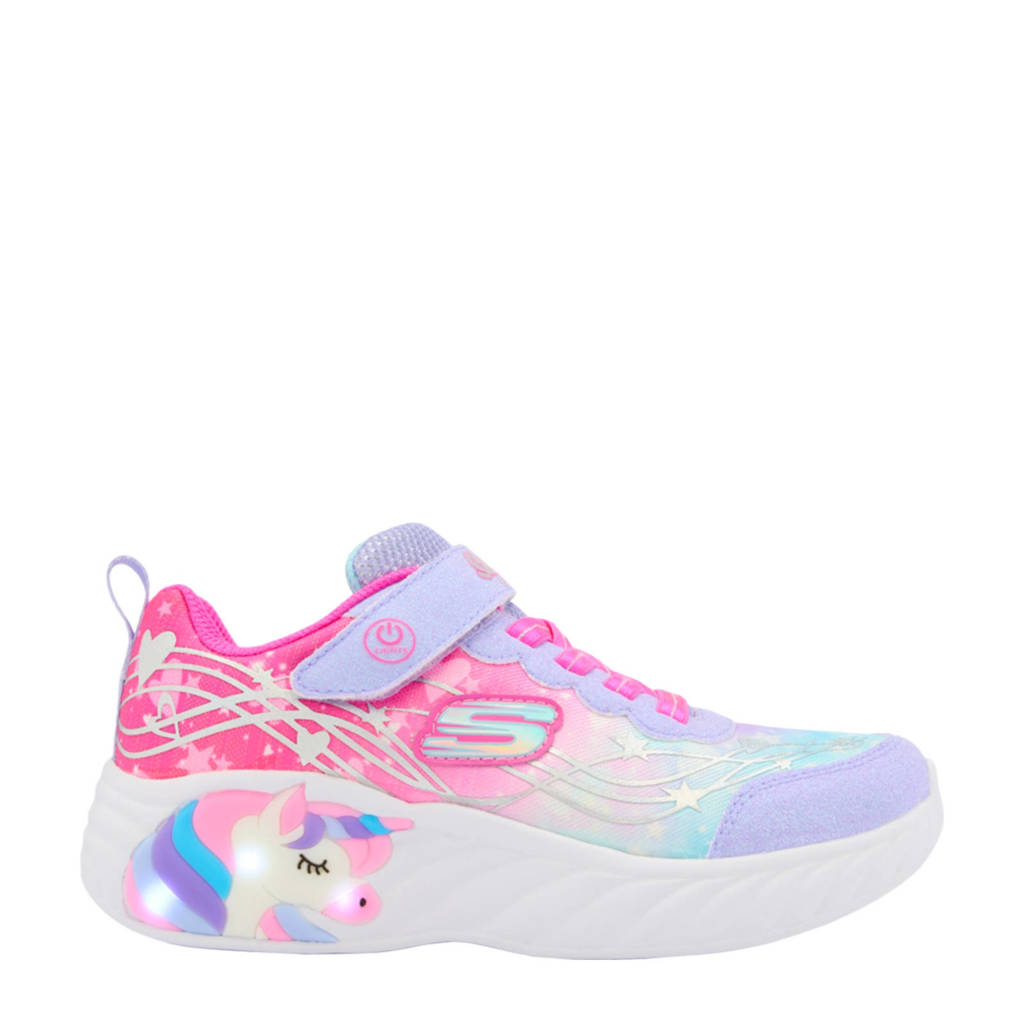 Skechers sneakers met lichtjes roze wehkamp