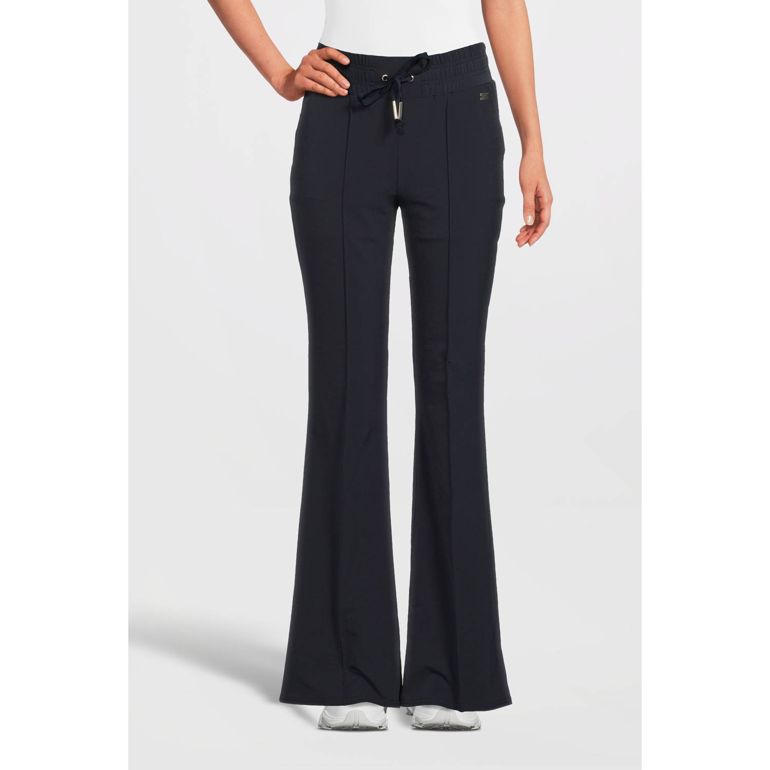 TQ-Amsterdam high waist flared broek Tamara marine