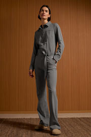 thumbnail: TQ-Amsterdam jumpsuit Mara BP - LS met krijtstreep grijs