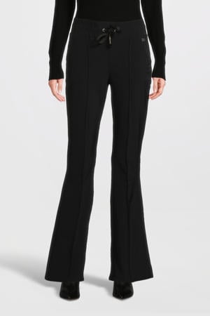 high waist flared broek Tamara zwart