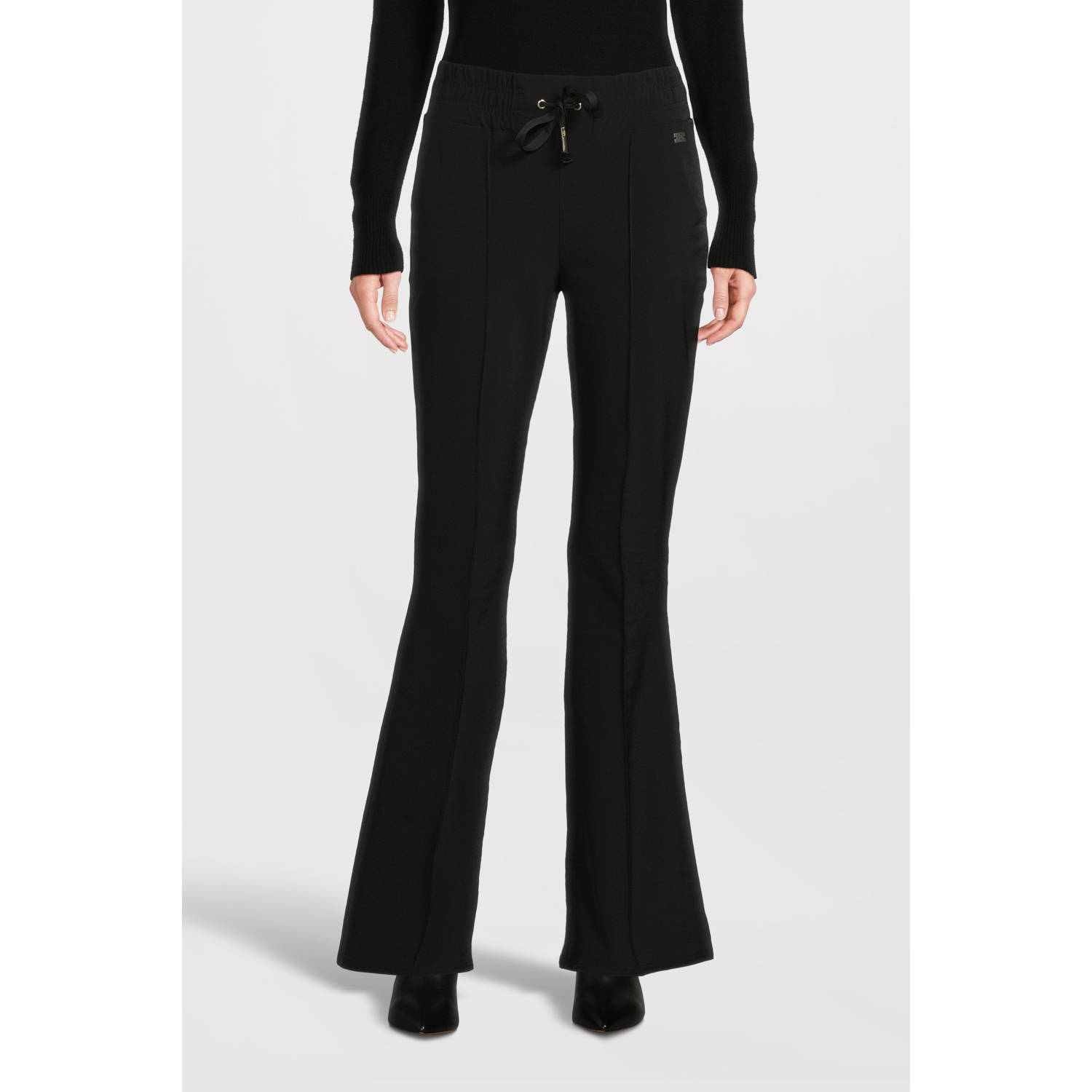 TQ-Amsterdam high waist flared broek Tamara zwart