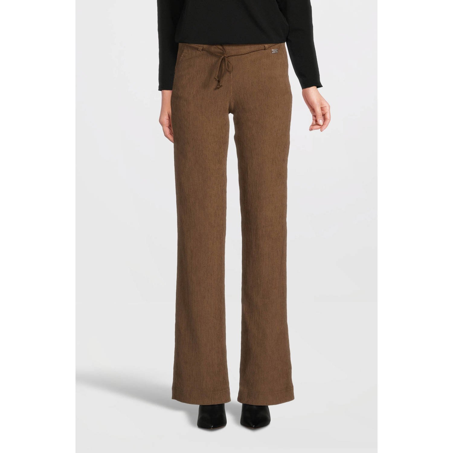 TQ-Amsterdam regular fit broek Romee bruin