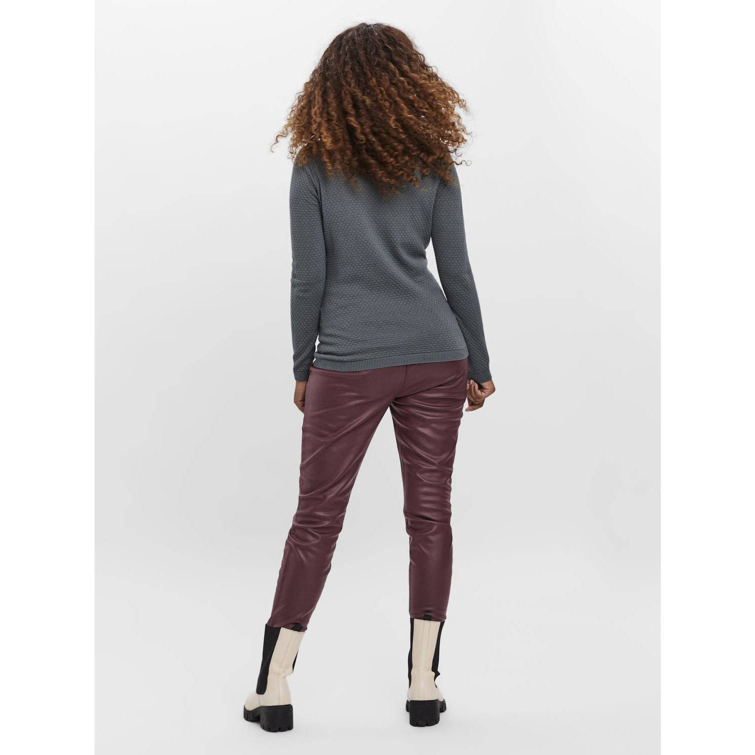 VERO MODA MATERNITY gebreide zwangerschapstrui grijsgroen
