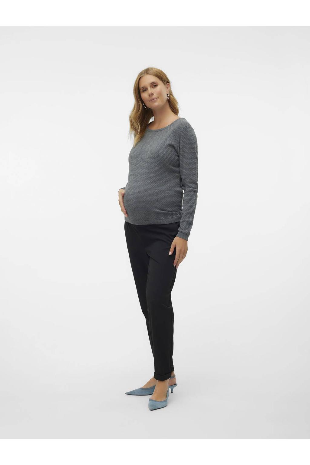 VERO MODA MATERNITY gebreide zwangerschapstrui grijs